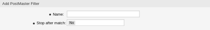 Postmaster Filter Settings - Basic