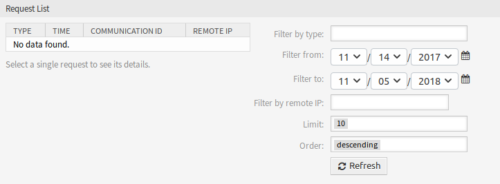 Web Service Debugger Screen