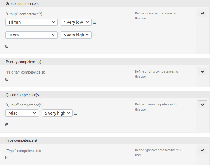 Competences Screen