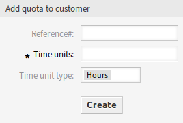 Add Quota to Customer Widget