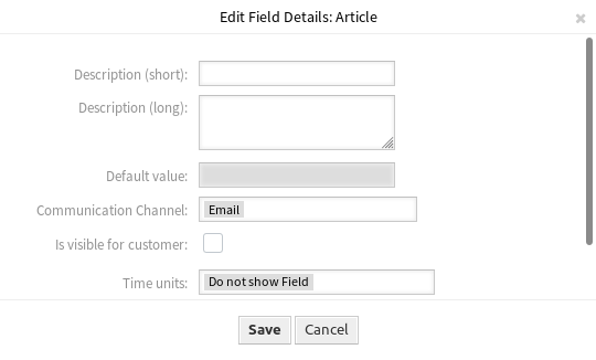 Edit Field Details Window