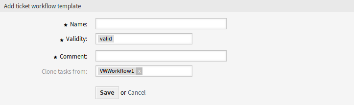 Clone Ticket Workflow Template Screen