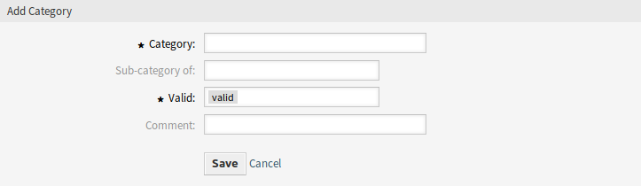 Add Category Screen