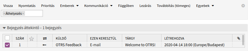 Forward (Bulk) Menu Item in Article Overview
