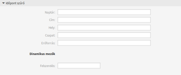 Appointment Filter Section