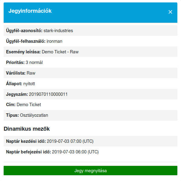 Ticket Details Popover