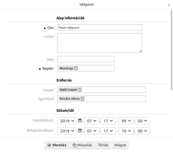 Add Appointment Dialog