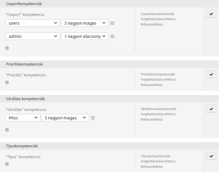 Competences Screen