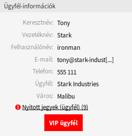 Customer Information Widget