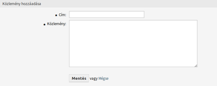 Add Announcement Screen