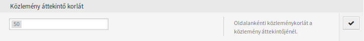 Announcement Overview Limit Widget