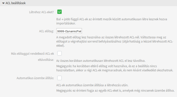 ACL Settings Widget