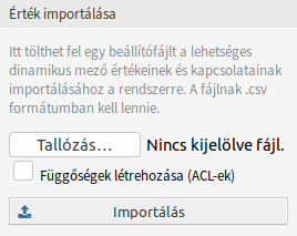Value Import Widget