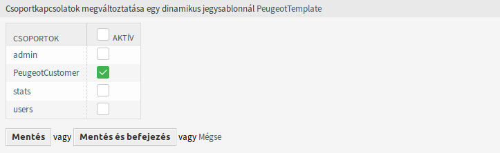 Change Group Relations for Dynamic Ticket Template