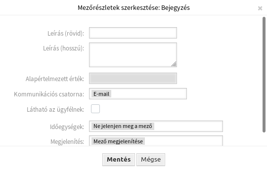 Edit Field Details Window