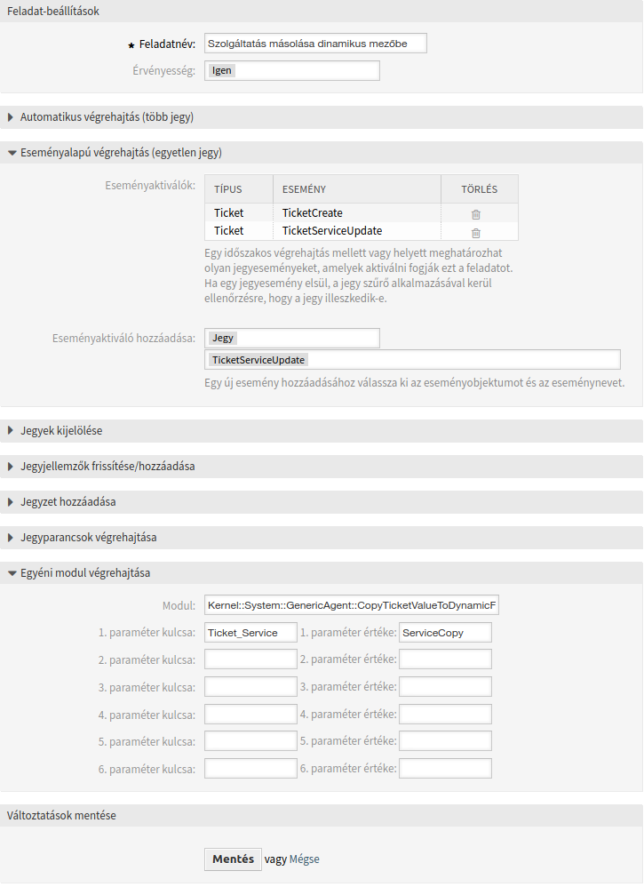 Generic Agent Configuration Example