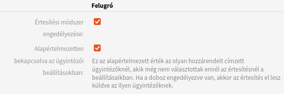 Popup Notification Method