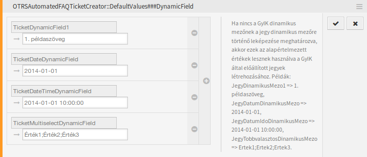 System Configuration – Default Field Value