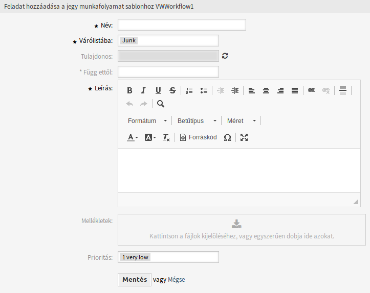 Add Ticket Workflow Task Screen