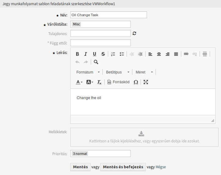 Edit Ticket Workflow Task Screen