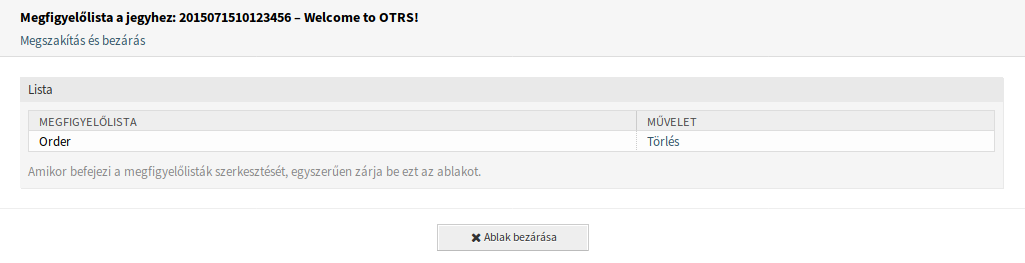 Ticket Watchlists Screen