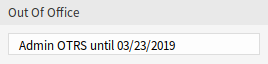 Out Of Office Widget