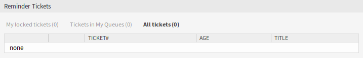 Reminder Tickets Widget