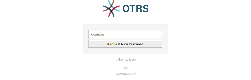 Request New Password Screen